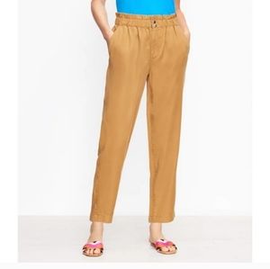 Loft paper bag pull on cotton pants size med NWT